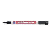 edding 404 permanent marker - black - 1 pen - fine round tip 0.75 mm - waterproof, quick-drying, smear-proof pens - for cardboard, plastic, wood, metal, glass and fabric