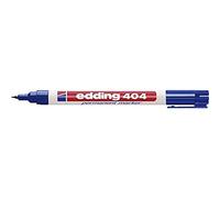 edding 404 permanent marker - blue - 1 pen - fine round tip 0.75 mm - waterproof, quick-drying, smear-proof pens - for cardboard, plastic, wood, metal, glass and fabric
