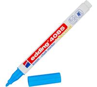 Edding 4085 Chalk Marker - Blue - 1 Round Tip 1-2 mm - Fine-Tipped Wet Wipe Pen for Chalkboards, Windows, Glass, Mirrors - Liquid Chalk Marker Pens for Opaque Coverage