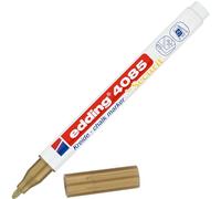 Edding 4085 Chalk Marker - Gold - 1 Round Nib 1-2 mm - Fine-Nib Wet Wipe Pen for Chalkboards, Windows, Glass, Mirrors - Liquid Chalk Marker Pens for Opaque Coverage