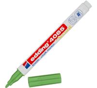 edding 4085 chalk marker - green-metallic - 1 chalk pen - round nib 1-2 mm - fine-nib wet wipe pen for chalkboards, windows, glass, mirrors - liquid chalk marker pens for opaque coverage