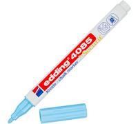 Edding 4085 Chalk Marker - Pastel Blue - 1 Round Tip 1-2 mm - Fine-Tipped Wet Wipe Pen for Chalkboards, Windows, Glass, Mirrors - Liquid Chalk Marker for Opaque Coverage