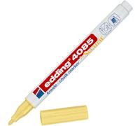 edding 4085 chalk marker - pastel-yellow - 1 chalk pen - round tip 1-2 mm - fine-tipped wet wipe pen for chalkboards, windows,glass,mirrors - liquid chalk marker pens for opaque coverage