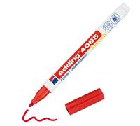edding 4085 chalk marker - red - 1 chalk pen - round nib 1-2 mm - fine-nib wet wipe pen for chalkboards, windows, glass, mirrors - liquid chalk marker pens for opaque coverage