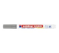 edding 4085 chalk marker - silver - 1 chalk pen - round tip 1-2 mm - fine-tipped wet wipe pen for chalkboards, windows, glass, mirrors - liquid chalk marker pens for opaque coverage