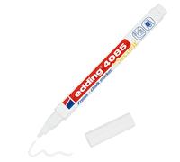 edding 4085 chalk marker - white - 1 chalk pen - round nib 1-2 mm - fine-nib wet wipe pen for chalkboards, windows, glass, mirrors - liquid chalk marker pens for opaque coverage