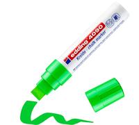 edding 4090 chalk marker - light-green - 1 chalk pen - chisel nib 4-15 mm - broad-nib wet wipe pen for chalkboards, windows, glass, mirrors - liquid chalk marker pens for opaque coverage