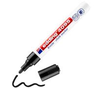 edding 4095 Chalk Marker - Black - 1 Chalk Pen - Round Tip 2-3 mm - Medium-Tipped wet wipe Pen for Chalkboards, windows, Glass, mirrors - liquid Chalk Marker Pens for opaque coverage