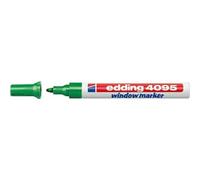 edding 4095 Chalk Marker - Green - 1 Chalk Pen - Round Tip 2-3 mm - Medium-Tipped wet wipe Pen for Chalkboards, windows, Glass, mirrors - liquid Chalk Marker Pens for opaque coverage