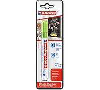 edding 4095 chalk marker - light-green - 1 chalk pen - round nib 2-3 mm - medium-nib wet wipe pen for chalkboards, windows, glass, mirrors - liquid chalk marker pen for opaque coverage