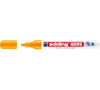 edding 4095 Chalk Marker - neon-orange - 1 Chalk Pen - Round Tip 2-3 mm - Medium-Tipped wet wipe Pen for Chalkboards, windows, Glass, mirrors - liquid Chalk Marker Pens for opaque coverage