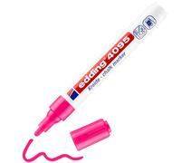 edding 4095 chalk marker - neon-pink - 1 chalk pen - round nib 2-3 mm - medium-nib wet wipe pen for chalkboards, windows, glass, mirrors - liquid chalk marker pens for opaque coverage