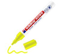 edding 4095 chalk marker - neon-yellow - 1 chalk pen - round nib 2-3 mm - medium-nib wet wipe pen for chalkboards, windows, glass, mirrors - liquid chalk marker pens for opaque coverage