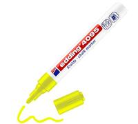 edding 4095 chalk marker - neon-yellow - 1 chalk pen - round nib 2-3 mm - medium-nib wet wipe pen for chalkboards, windows, glass, mirrors - liquid chalk marker pen for opaque coverage