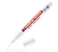 edding 4095 chalk marker - white - 1 chalk pen - round nib 2-3 mm - medium-nib wet wipe pen for chalkboards, windows, glass, mirrors - liquid chalk marker pen for opaque coverage
