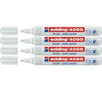Edding 4095 Chalk Markers 2-3 mm White Pack of 4