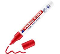 edding 4095 chalk marker - red - 1 chalk pen - round nib 2-3 mm - medium-nib wet wipe pen for chalkboards, windows, glass, mirrors - liquid chalk marker pen for opaque coverage
