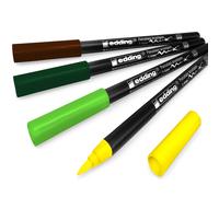 Edding 4200 Porcelain Brush Pen - 1-4mm - Pack of 4 - Earth Tones