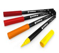 Edding 4200 Porcelain Brush Pen - 1-4mm - Pack of 4 - Warm Tones