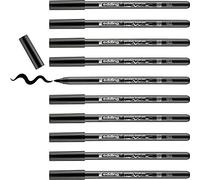 edding 4200 porcelain brush pen - black - 10 pens - brush tip 1-4 mm - felt-tip pen for painting and decorating ceramics, porcelain - dishwasher-safe, lightfast ink, quick-drying