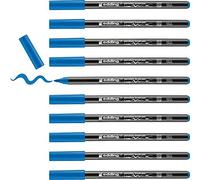 edding 4200 porcelain brush pen - light blue - 10 pens - brush tip 1-4 mm - felt-tip pen for painting and decorating ceramics, porcelain - dishwasher-safe, lightfast ink, quick-drying