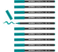 edding 4200 porcelain brush pen - turquoise - 10 pens - brush tip 1-4 mm - felt-tip pen for painting and decorating ceramics, porcelain - dishwasher-safe, lightfast ink, quick-drying
