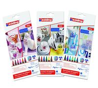Edding 4200 Porcelain Brush Pens Oven Bake Marker Pen Sets - Three Colour Sets