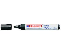 Edding 4500 2 x TEXTILE T-SHIRT FABRIC PEN BLACK MARKER PEN 2-3mm Line