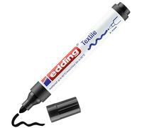 edding 4500 Textile Marker - Black - 1 Pen - Round Nib 2-3 mm - Permanent Fabric Markers for Drawing on Textiles, Wash-Resistant Up To 60 C - Ma