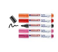 Edding 4500 Textile Marker Set Of 5 Assorted Warm