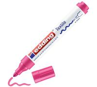 edding 4500 textile marker - neon pink - 1 pen - round nib 2-3 mm - permanent fabric markers for drawing on textiles, wash-resistant up to 60 °C - marker pens for fabric lettering