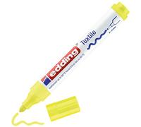 edding 4500 textile marker - neon yellow - 1 pen - round nib 2-3 mm - permanent fabric markers for drawing on textiles, wash-resistant up to 60 °C - marker pens for fabric lettering