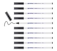 edding 4600 textile pen - black - box of 10 - round nib 1 mm - permanent fabric pens for drawing on textiles, wash-resistant to 60 °C - fabric pen