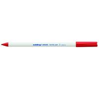 edding 4600 textile pen - red - box of 10 - round nib 1 mm - permanent fabric pens for drawing on textiles, wash-resistant to 60 °C - fabric pen