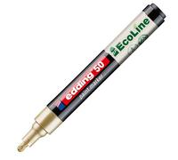 edding 50 EcoLine paint marker - gold - 1 pen - round nib 2-3 mm - water-based ink, highly opaque & waterproof - pen for glass, stone, wood, plastic and paper