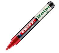 edding 50 EcoLine paint marker - red - 1 pen - round nib 2-3 mm - water-based ink, highly opaque & waterproof - pen for glass, stone, wood, plastic and paper
