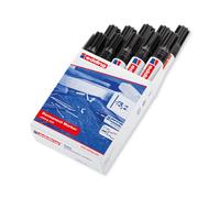 Edding 500 Chisel Tip Permanent Ink Marker Large Black (Pack of 10) 500-001