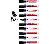 edding 500 permanent marker - black - 10 pens - chisel tip 2-7 mm - waterproof, quick-drying, smear-proof pens - for cardboard, plastic, wood, metal, glass and fabric