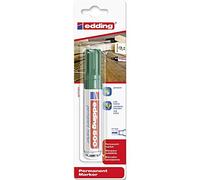 edding 500 Permanent Marker - Green - 1 Pen - Chisel Tip 2-7 mm - Waterproof, Quick-Drying, Smear-Proof Pens - for Cardboard, Plastic, Wood, Metal, Glass and Fabric