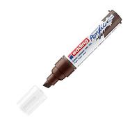 edding 5000 acrylic marker broad - brown - 1 waterproof acrylic paint marker - chisel nib 5-10 mm - acrylic paint pen for drawing on canvas, art paper and wood - acrylic markers for pebbles