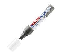 edding 5000 acrylic marker broad - grey - 1 waterproof acrylic paint marker - chisel nib 5-10 mm - acrylic paint pen for drawing on canvas, art paper and wood - acrylic markers for pebbles