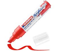 edding 5000 acrylic marker broad - red - 1 waterproof acrylic paint marker - chisel nib 5-10 mm - acrylic paint pen for drawing on canvas, art paper and wood - acrylic markers for pebbles