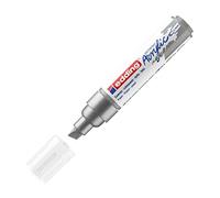 edding 5000 acrylic marker broad - silver - 1 waterproof acrylic paint marker - chisel nib 5-10 mm - acrylic paint pen for drawing on canvas, art paper and wood - acrylic markers for pebbles