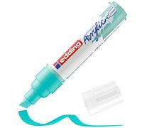 edding 5000 acrylic marker broad - turquoise - 1 waterproof acrylic paint marker - chisel nib 5-10 mm - acrylic paint pen for drawing on canvas, art paper and wood - acrylic markers for pebbles