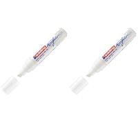 edding 5000 acrylic marker broad - white - 1 waterproof acrylic paint marker - chisel tip 5-10 mm - acrylic paint pens for drawing on canvas, art paper and wood - acrylic markers for pebbles