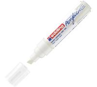 edding 5000 acrylic marker broad - white - 1 waterproof acrylic paint marker - chisel tip 5-10 mm - acrylic paint pens for drawing on canvas, art paper and wood - acrylic markers for pebbles