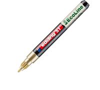 edding 51 EcoLine paint marker - gold - 1 pen - round nib 1-2 mm - water-based ink, highly opaque & waterproof - pen for glass, stone, wood, plastic and paper