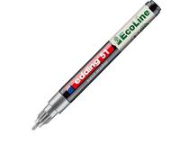 edding 51 EcoLine paint marker - silver - 1 pen - round nib 1-2 mm - water-based ink, highly opaque & waterproof - pen for glass, stone, wood, plastic and paper