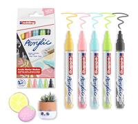 Edding 5100 Acrylic Marker Bullet Tip 2-3Mm Line Assorted Pastel Colours Pack 5