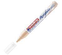 edding 5100 acrylic marker medium - beige - 1 waterproof acrylic paint marker - round tip 2-3mm - acrylic paint pens for drawing on canvas, art paper and wood - acrylic markers for pebbles